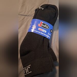 Justin Boots Black Low-Cut Athletic Cushion Socks - 3 Pack